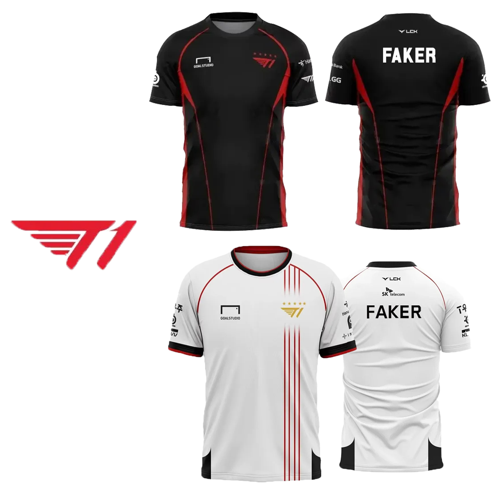 Esports Gaming T Shirt - Faker Jersey T1 Team Champion T-shirts