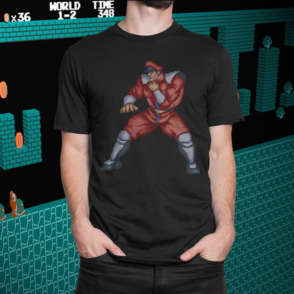 Esports Gaming T Shirt - Street Fighter II M. Bison 8bit