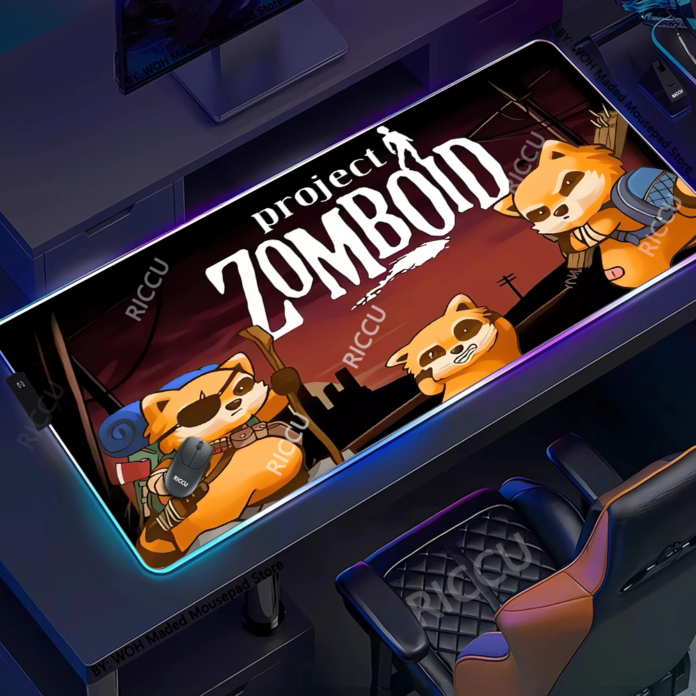 Mouse Pad Extended Rgb - Project Zomboid Game Mousepad XXL Gaming