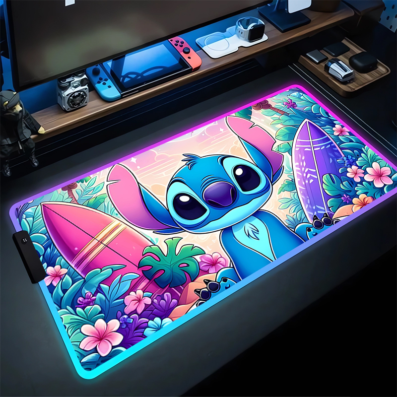 Mouse Pad Extended Rgb - RGB Stitch Luminous Mouse Pad PC