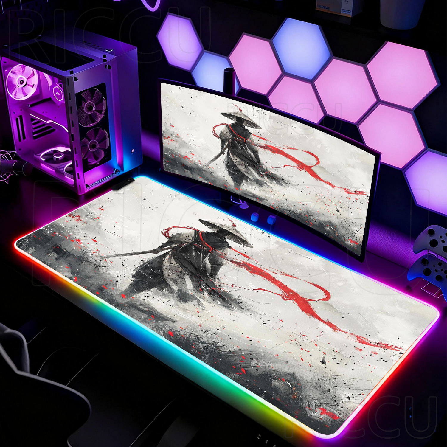 RGB Japan Samurai Warrior rang - Mouse Pad Extended Rgb บทวิจารณ์และราคา