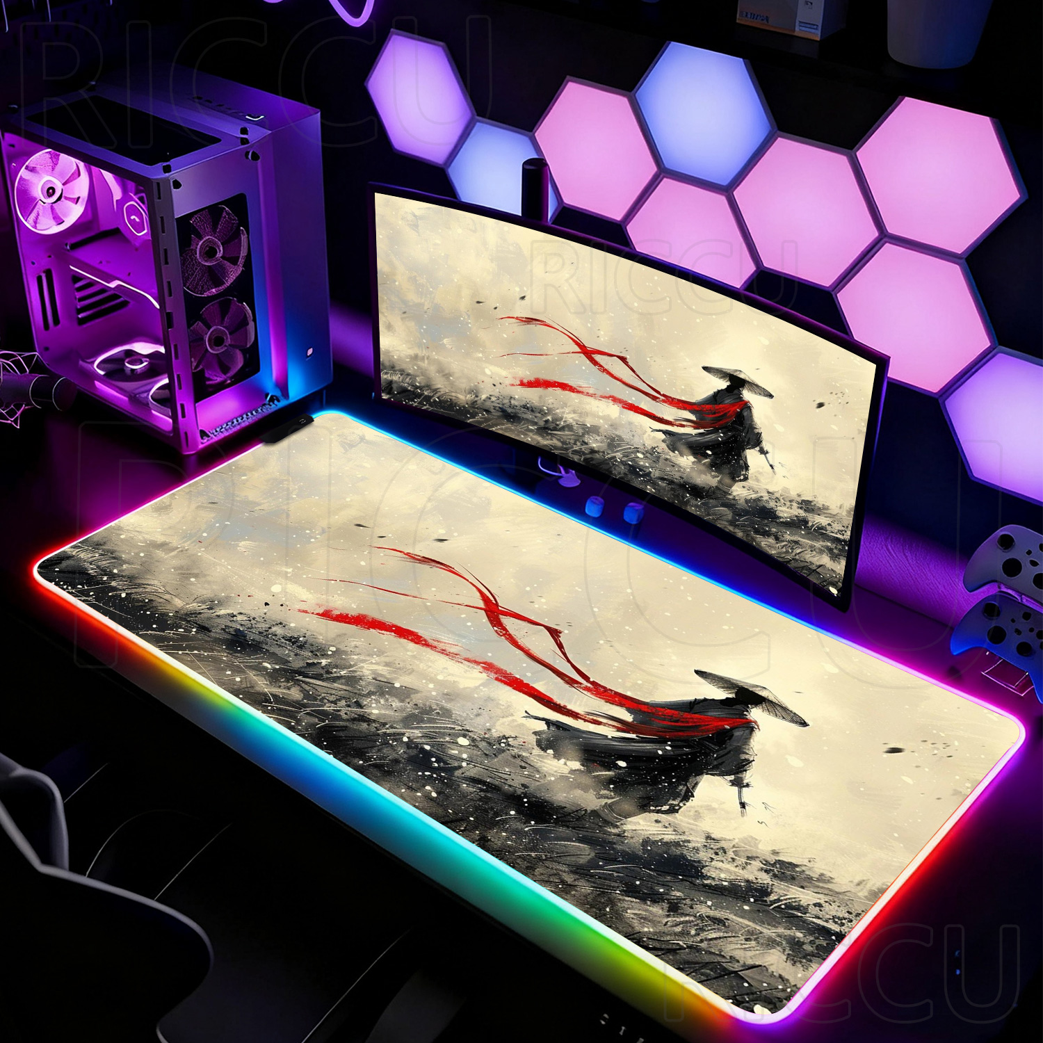 RGB Japan Samurai Warrior rang - Mouse Pad Extended Rgb บทวิจารณ์และราคา