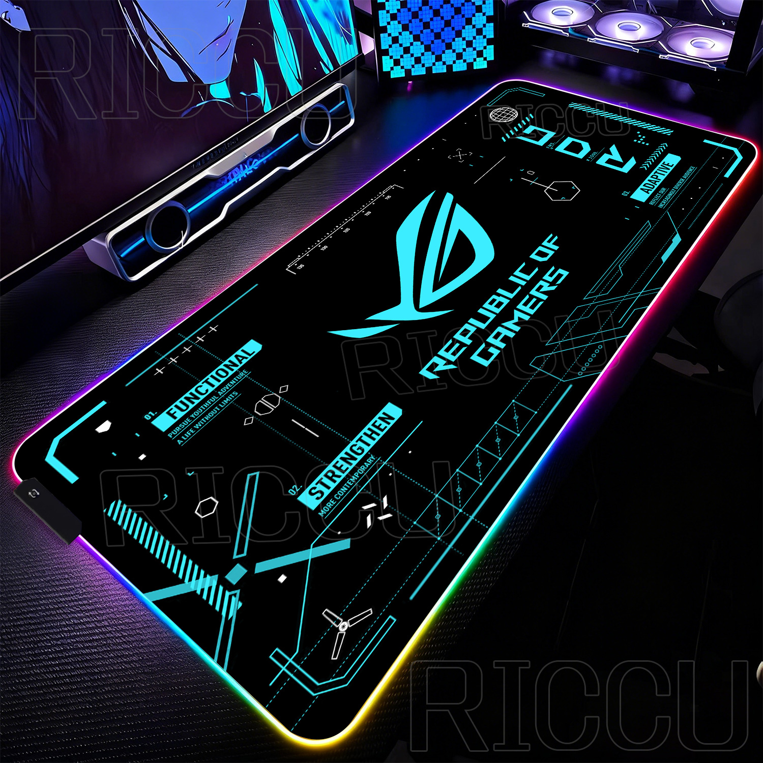 RGB XXL HD Printing Gaming Mat - Mouse Pad Extended Rgb บทวิจารณ์และราคา