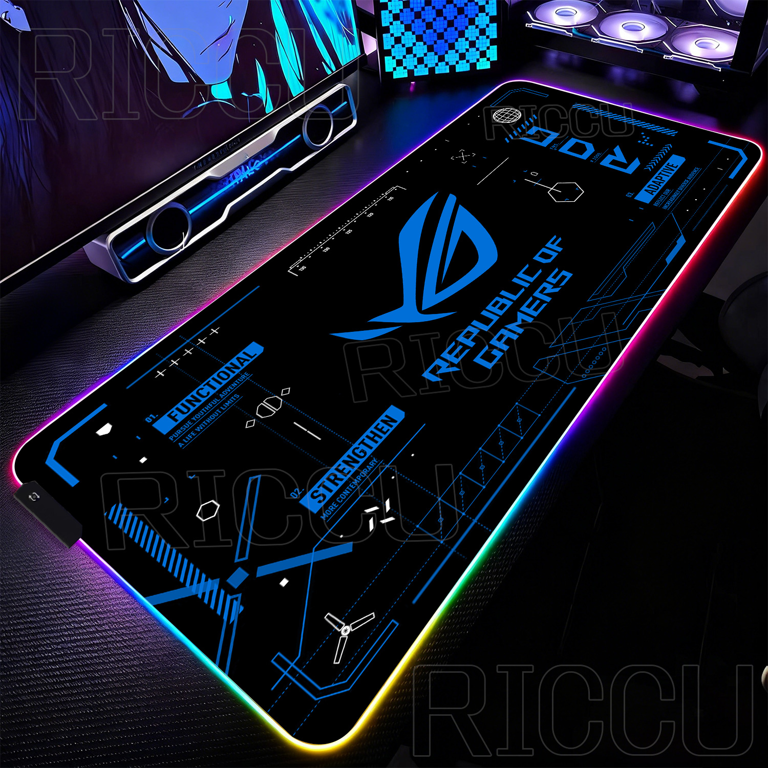 RGB XXL HD Printing Gaming Mat - Mouse Pad Extended Rgb บทวิจารณ์และราคา