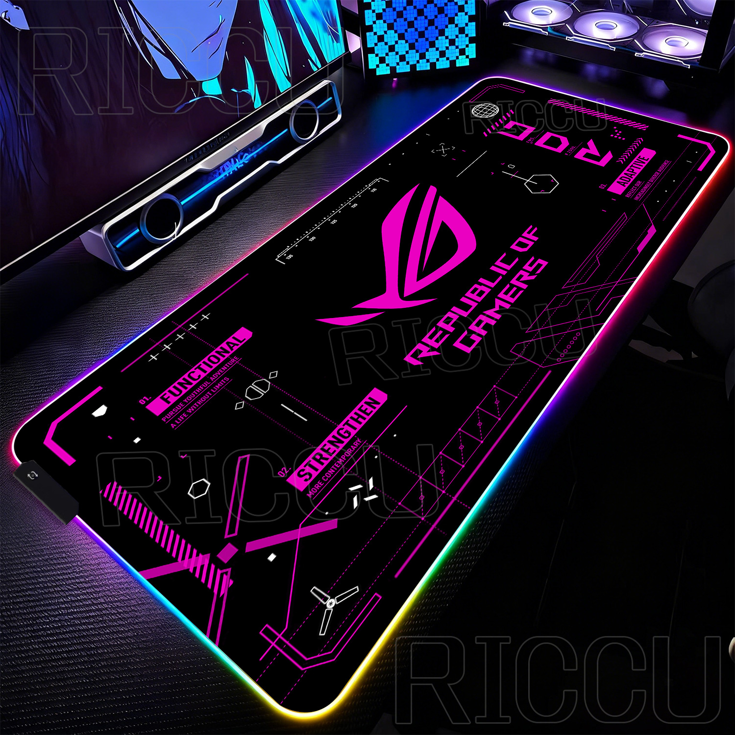 RGB XXL HD Printing Gaming Mat - Mouse Pad Extended Rgb บทวิจารณ์และราคา