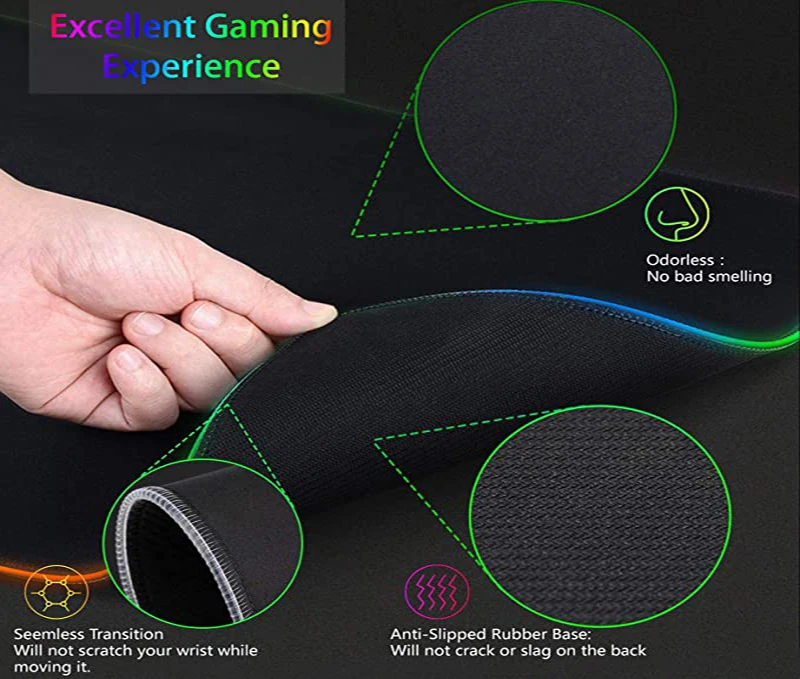 RGB XXL HD Printing Gaming Mat - Mouse Pad Extended Rgb บทวิจารณ์และราคา