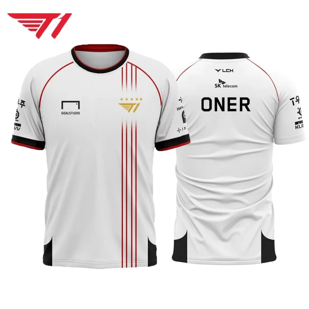 T1 Esports Jersey – White & Re - Esports Gaming League บทวิจารณ์และราคา