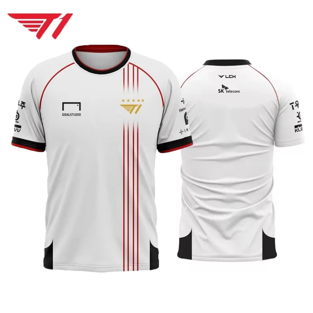 T1 Esports Jersey – White & Re - Esports Gaming League บทวิจารณ์และราคา