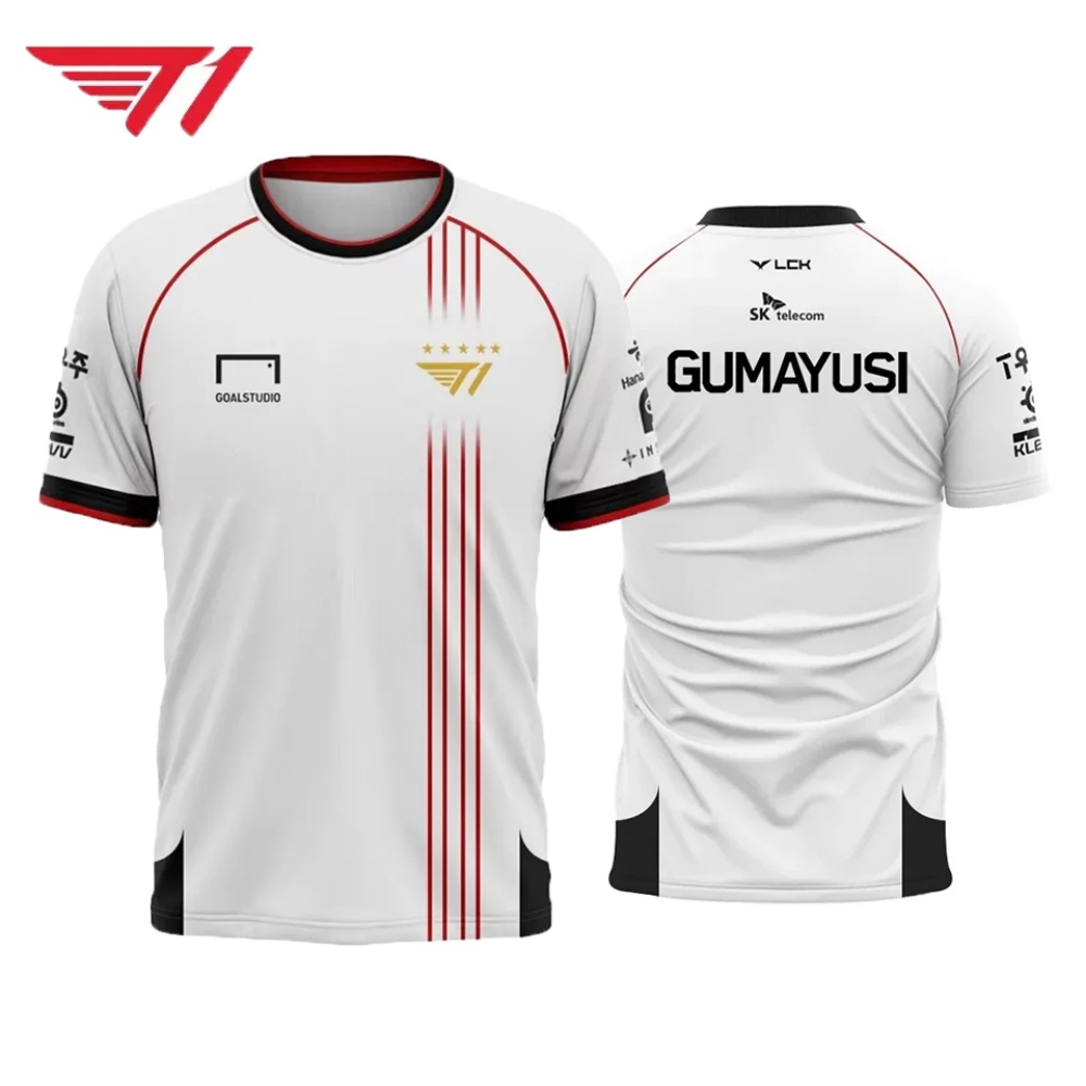 T1 Esports Jersey – White & Re - Esports Gaming League บทวิจารณ์และราคา