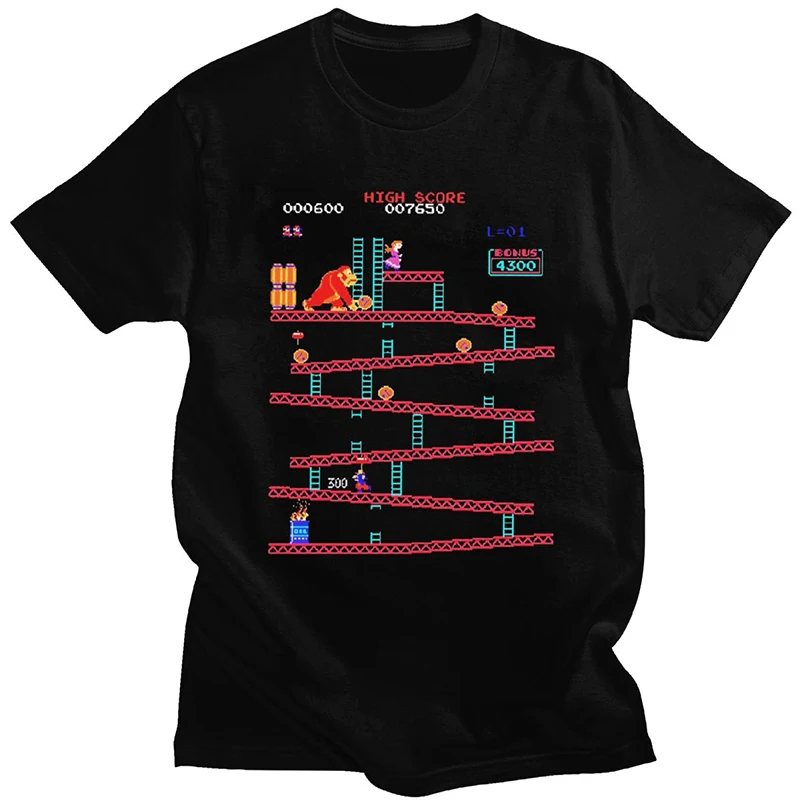Funny Donkey Kong T Shirt Men  - Esports Gaming T Shirt บทวิจารณ์และราคา