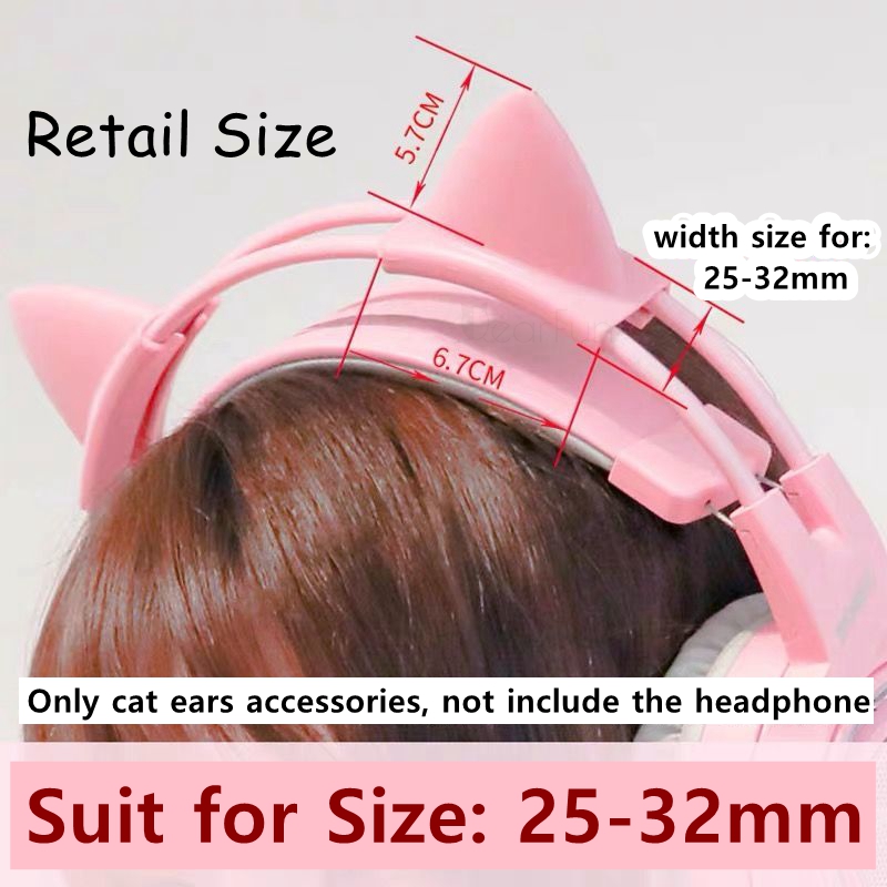 Pink Silicone Cat Ears Pendant - Esports Wireless Gaming Headset บทวิจารณ์และราคา