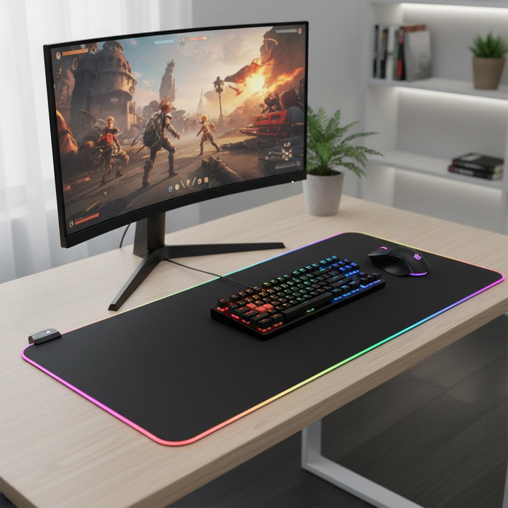 1pc Waterproof & Anti-Fray RGB - Mouse Pad Extended Rgb บทวิจารณ์และราคา